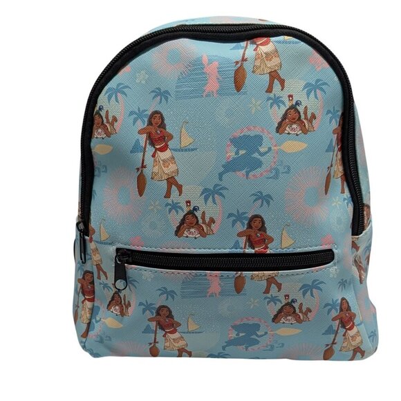 Disney Princess Moana Mini Backpack Bookbag Adjustable Straps Zippered Bioworld - Picture 1 of 11
